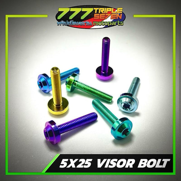 GR5 Titanium 5x25mm Visor Bolt Set NMAX Aerox 4pcs - Triple Seven Motoparts Philippines