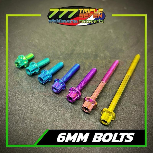Titanium 6MM Universal Bolt Salaya Head Multiple Lengths - 777 Motoparts Philippines