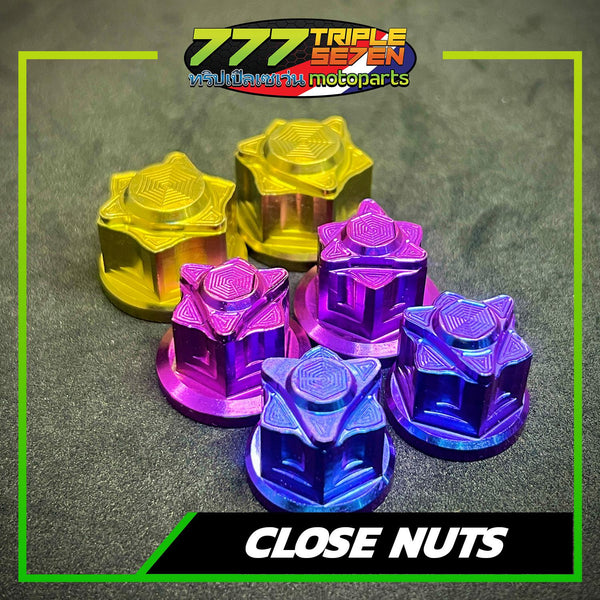GR5 Titanium Closed End Nuts 8mm 10mm 12mm 14mm Universal - Triple Seven Motoparts Philippines
