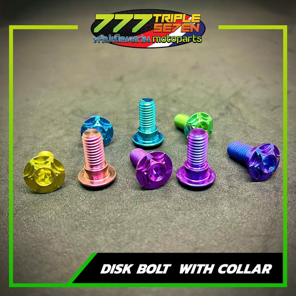 GR5 Titanium CNC Head Disc Bolt with Collar Neck Universal - Triple Seven Motoparts Philippines