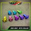 Titanium CNC Head Disc Bolt with Collar Gold Purple Blue - 777 Motoparts Philippines