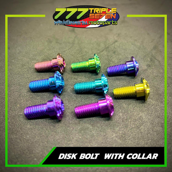 Titanium CNC Disc Bolt Collar Neck Style Anodized - 777 Motoparts Philippines