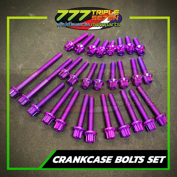 GR5 Titanium Engine Crankcase Bolt Set 6mm NMAX Click Wave Raider - Triple Seven Motoparts Philippines