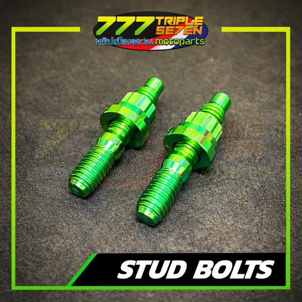 Titanium Exhaust Stud Bolt Set Installed Motorcycle - 777 Motoparts Philippines