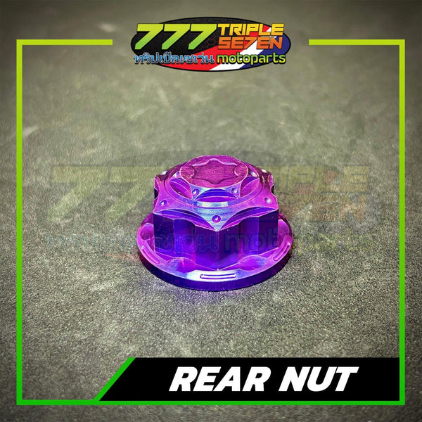 Titanium Rear Axle Nut Yamaha NMAX Honda Click Anodized - 777 Motoparts Philippines