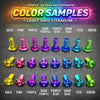 GR5 Titanium Bolt Color Samples - Gold Pink Purple Blue Dark Blue Burn Rainbow - Triple Seven Motoparts