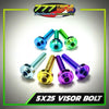 Titanium Visor Bolt 5x25mm NMAX Aerox Anodized Set - 777 Motoparts Philippines