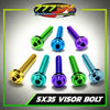 Titanium Visor Bolt 5x35mm NMAX V3 Anodized Set - 777 Motoparts Philippines