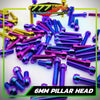 Titanium 6mm Pillar Head Bolt Multiple Lengths Anodized - 777 Motoparts Philippines