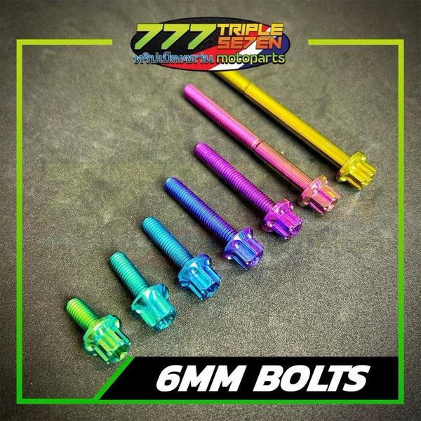 GR5 Titanium 6mm Universal Salaya Head Bolt Anodized - Triple Seven Motoparts Philippines