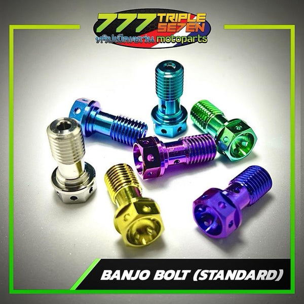 Titanium Banjo Bolt M10 Brake Hose Fitting Anodized - 777 Motoparts Philippines