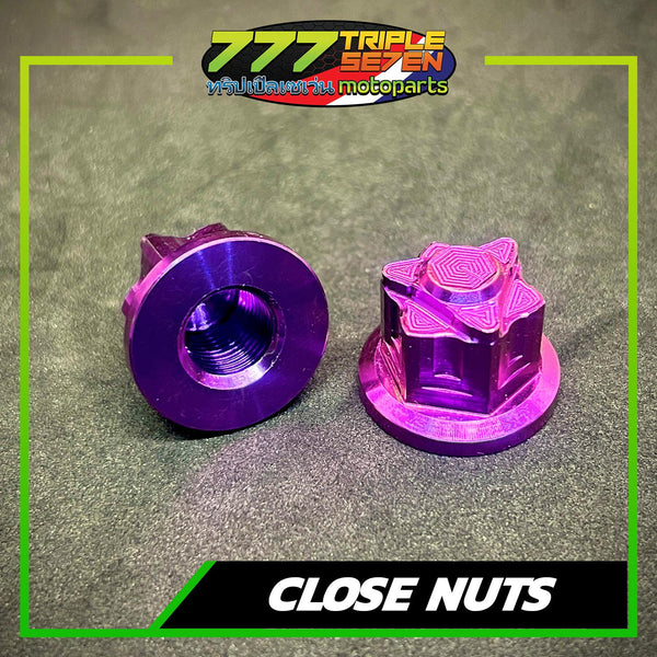 Titanium GR5 Closed-End Nuts 8mm, 10mm, 12mm & 14mm – Universal (Sold Per Piece)