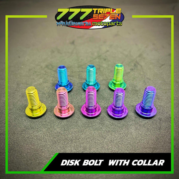 GR5 Titanium CNC Disc Bolt Collar Version Color Options - Triple Seven Motoparts Philippines