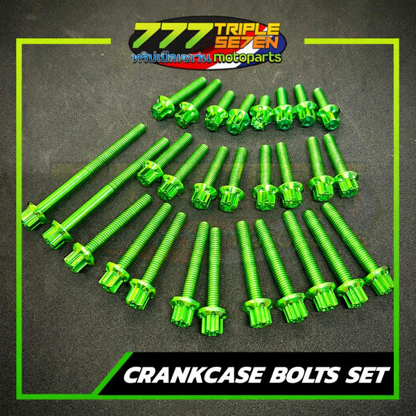 GR5 Titanium Crankcase Bolt Set Anodized Multiple Colors - Triple Seven Motoparts