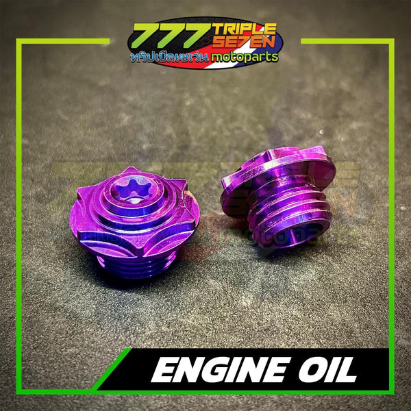 GR5 Titanium Engine Oil Bolt Yamaha Suzuki Honda Anodized - Triple Seven Motoparts Philippines