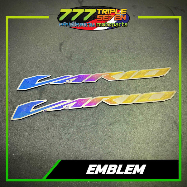 GR5 Titanium Honda Vario Click Emblem Set Anodized Pair - Triple Seven Motoparts Philippines